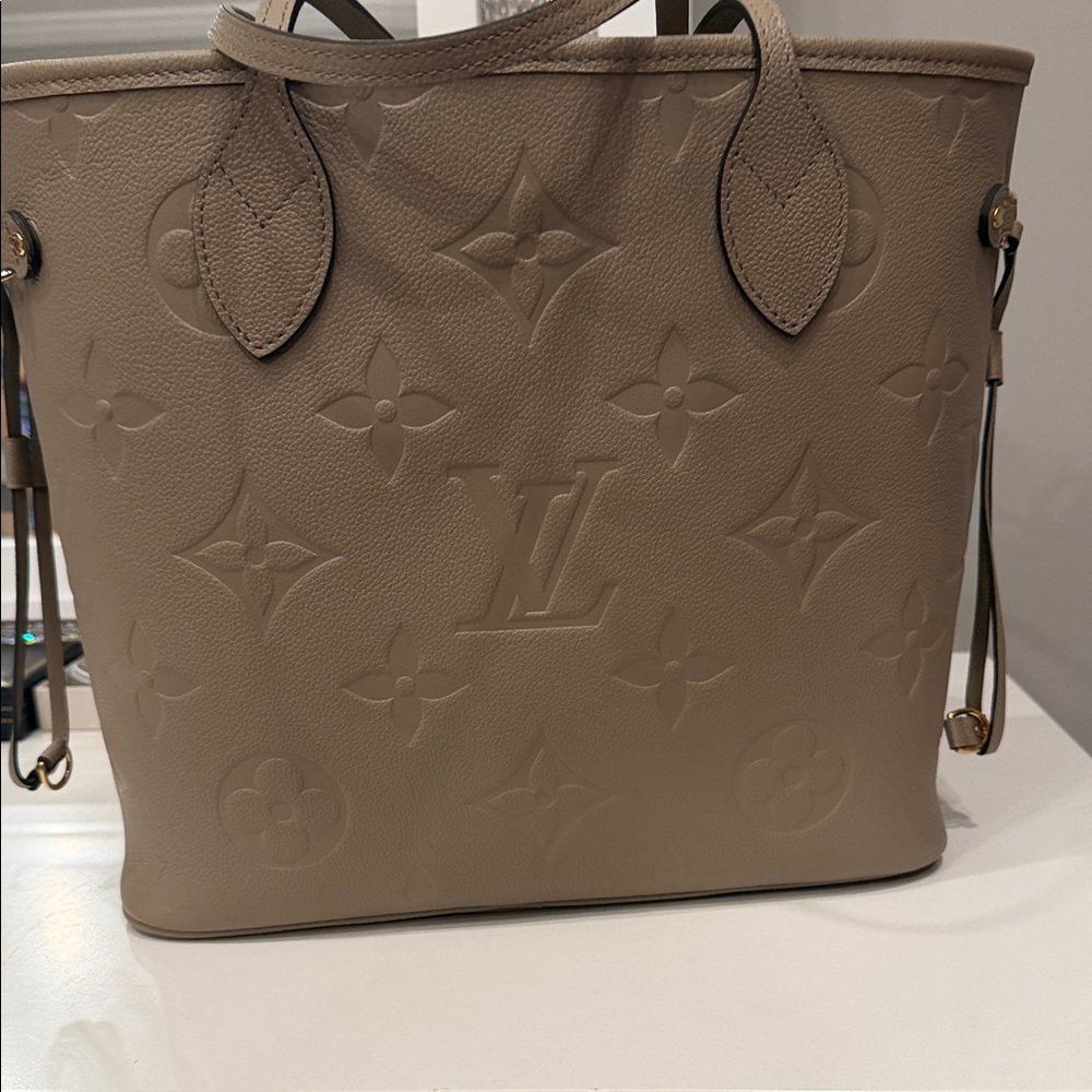Louis Vuitton Brown Embossed Tote Bag